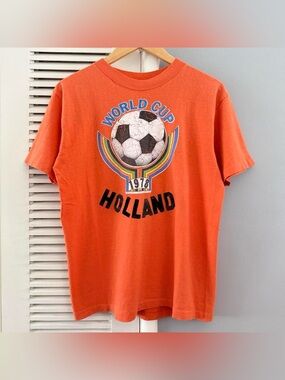 Vintage 70’s WORLD CUP 1978 Holland Soccer  T-shirt RARE